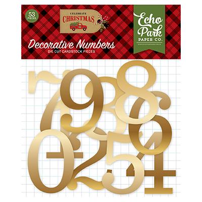 Echo Park Celebrate Christmas - Decorative Gold Foil Numbers